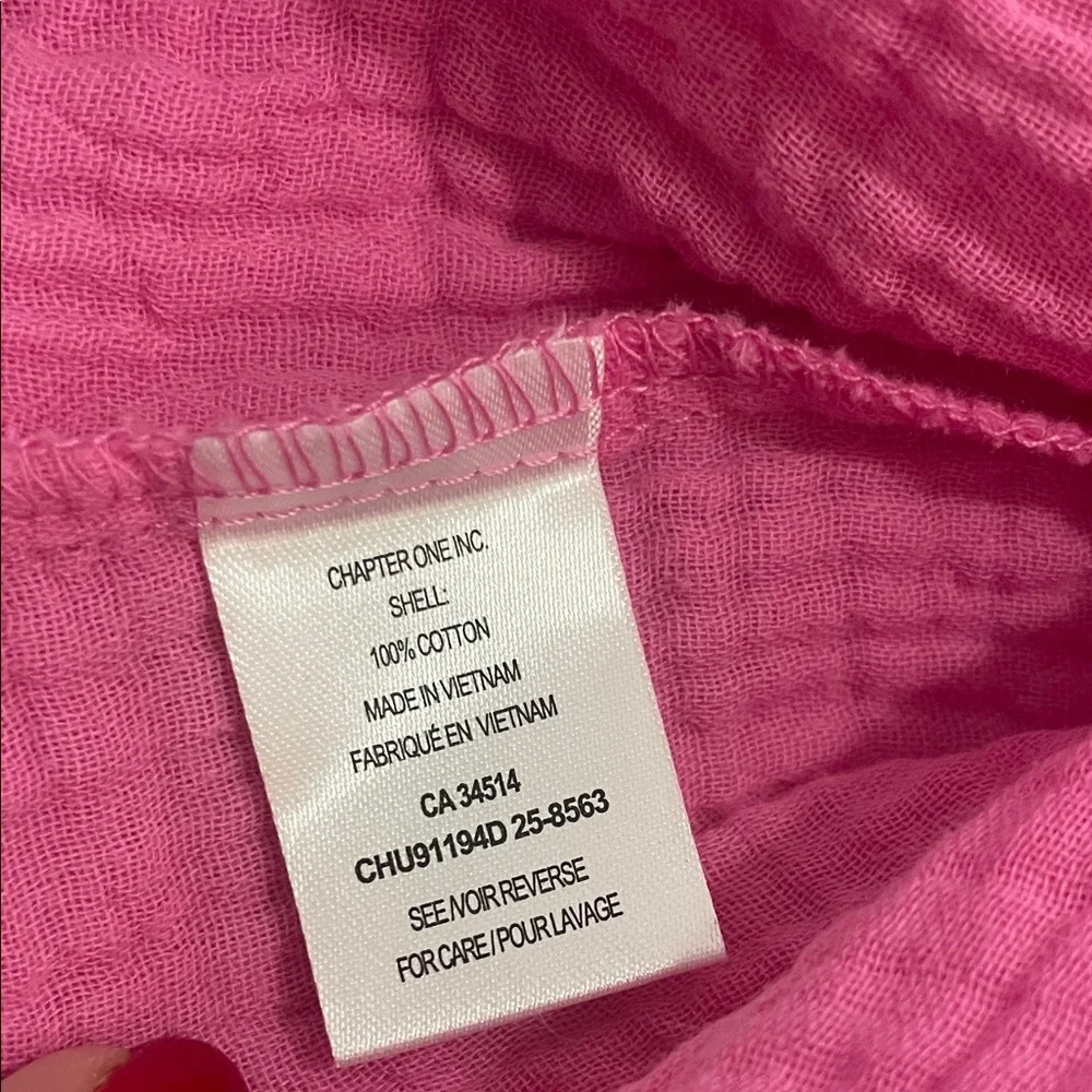 Pink Fuchsia Textured Cap Sleeve top soft size S - Picture 5 of 6